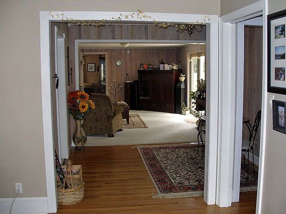 View through front door