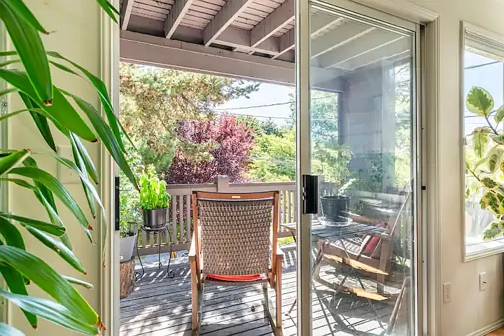 Walk out on beautiful days to enjoy a shaded view of the incredible trees on the street