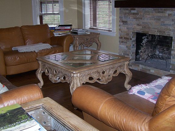 Wood burning fireplace