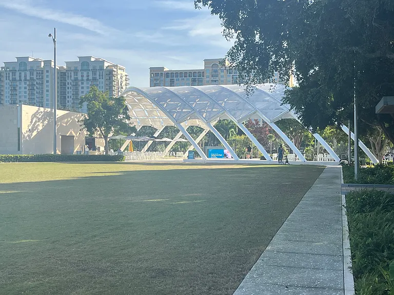 Central Broadway Park immediately adjacent to Condo on the Bay