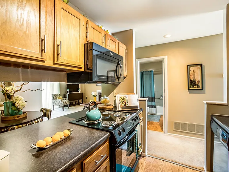 Galley Style Kitchen with Upgraded Appliances