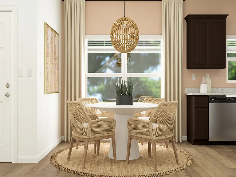 Dining area with a window.