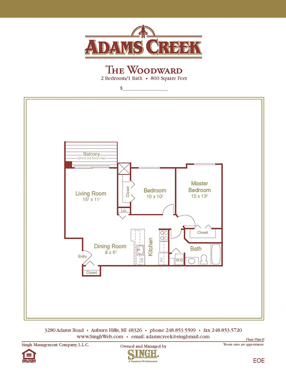 Floor plan Woodward
