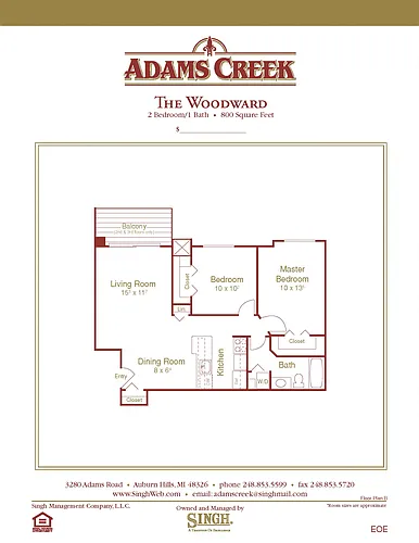 Floor plan Woodward