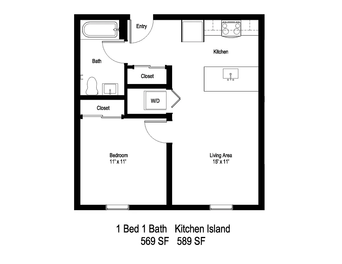 Floor plan 1 Bedroom