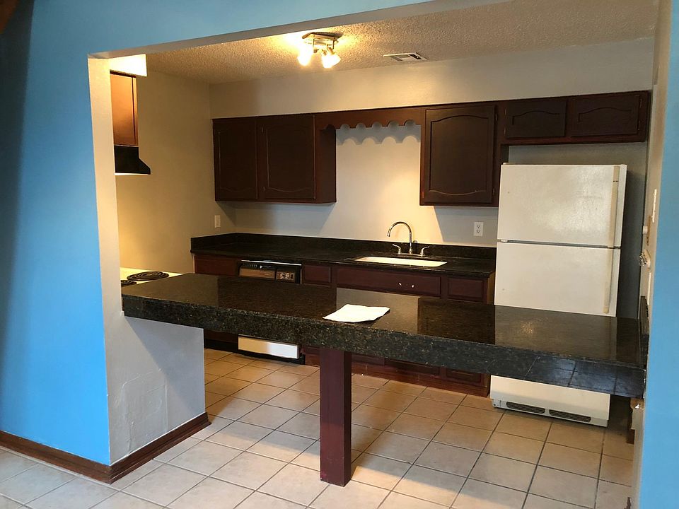 Kitchen with granite countertops