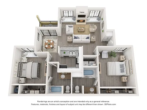 Floor plan Coral - 2 Bedrooms