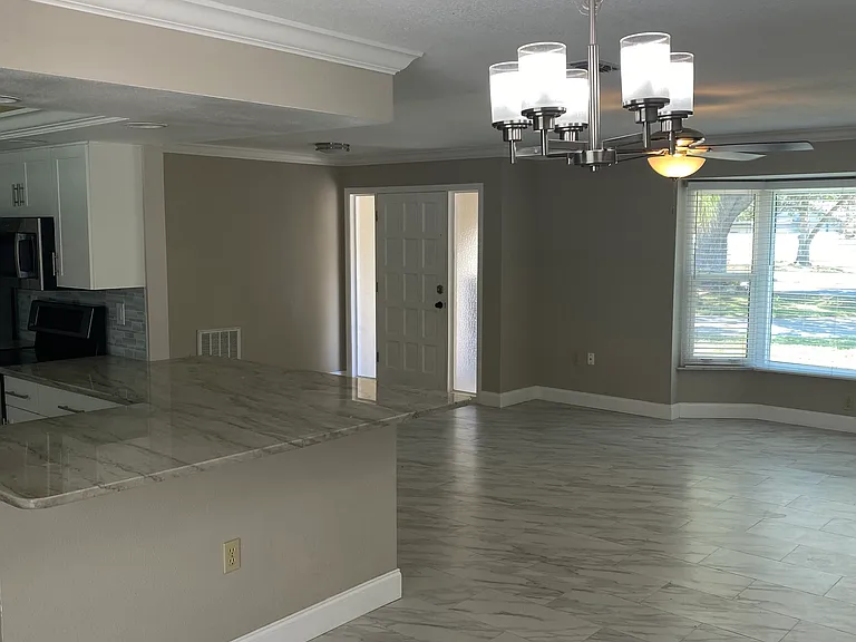 Dining room and living room