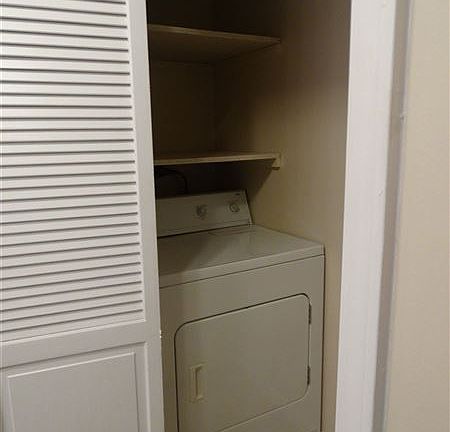 Dryer in laundry closet