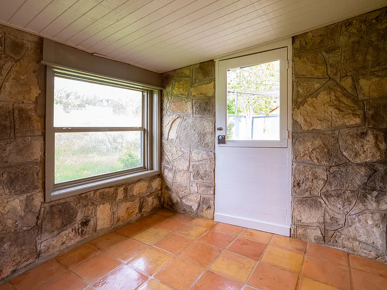 Stone Breakfast Room Off Kitchen
