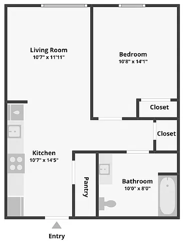 Floor plan 1 Bedroom