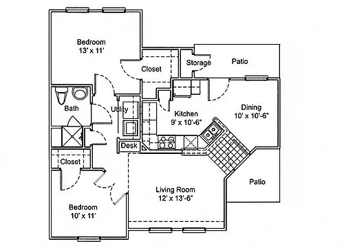 Floor plan Two Bedroom A