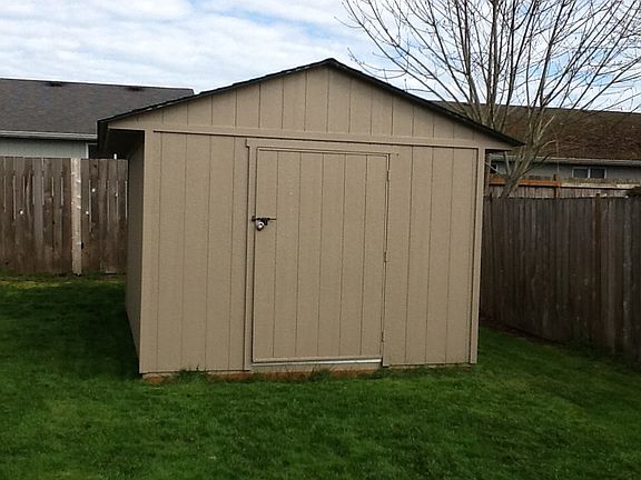 Large shed in backyard