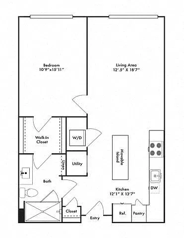 Floor plan 1K