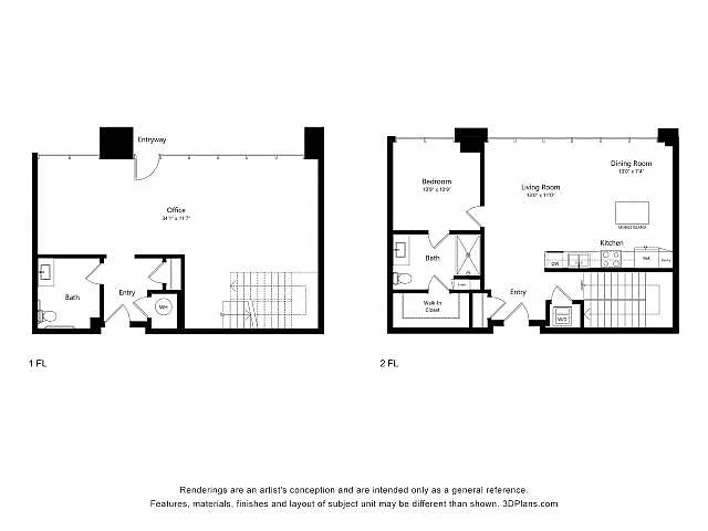 Floor plan 1F - Live Work