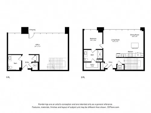 Floor plan 1F - Live Work