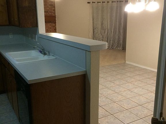 Kitchen to dining and living