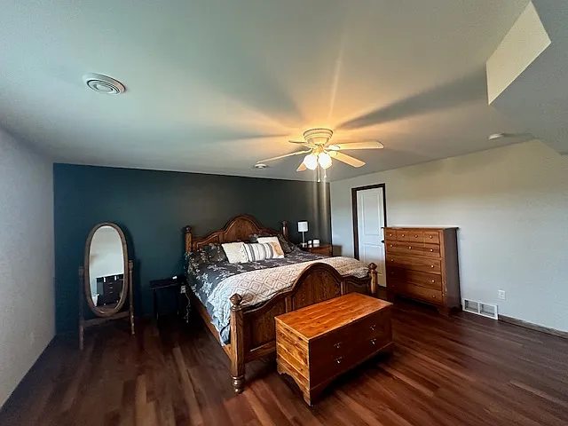Large bedroom in lower level.