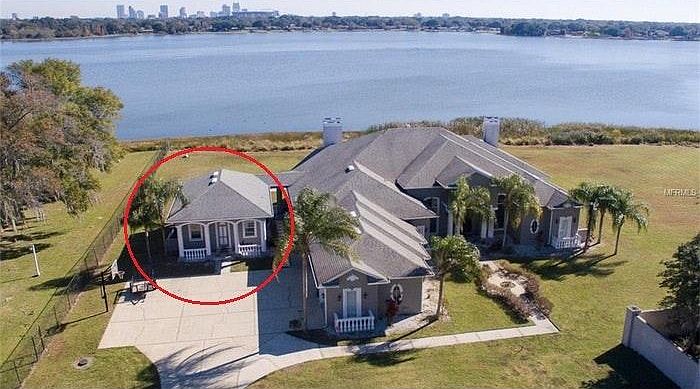 Aerial view of location of the guest house