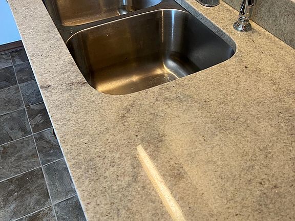 New sink, faucets and granite countertop recently installed
