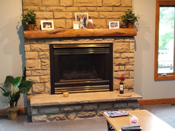 Gas fireplace in great room