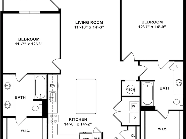 2 Bedroom | 2 Bath | 1168 SF 2 Bedroom | 2 Bath | 1168 SF