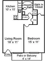 Floor plan One Bedroom