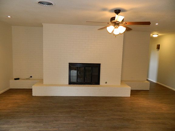 huge gas fireplace
