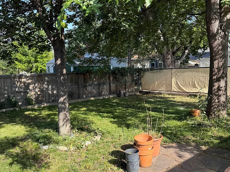 Secluded private backyard