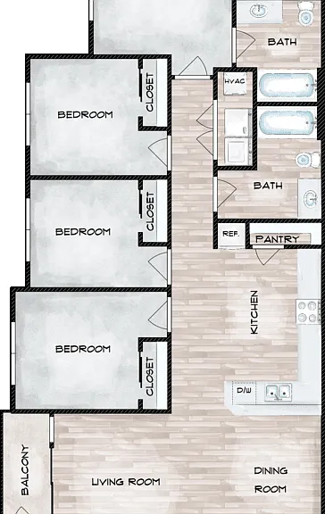 4x2 E1 Floorplan Diagram