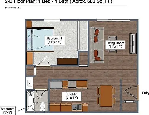 One Bedroom One Bath One Bedroom One Bath