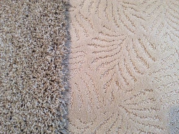 Newly installed carpeting