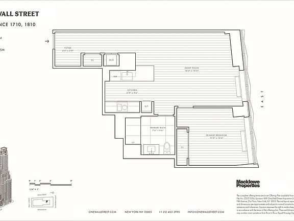 2nd image of 1 Wall St APT 1810