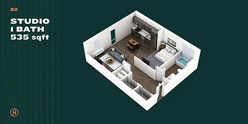 Floor plan Studio B