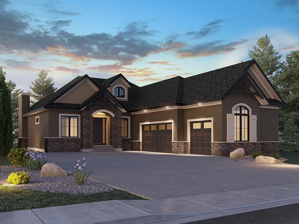 Exterior view of the French Country Elevation for the Carmini 2 model by Brookfield Residential in C