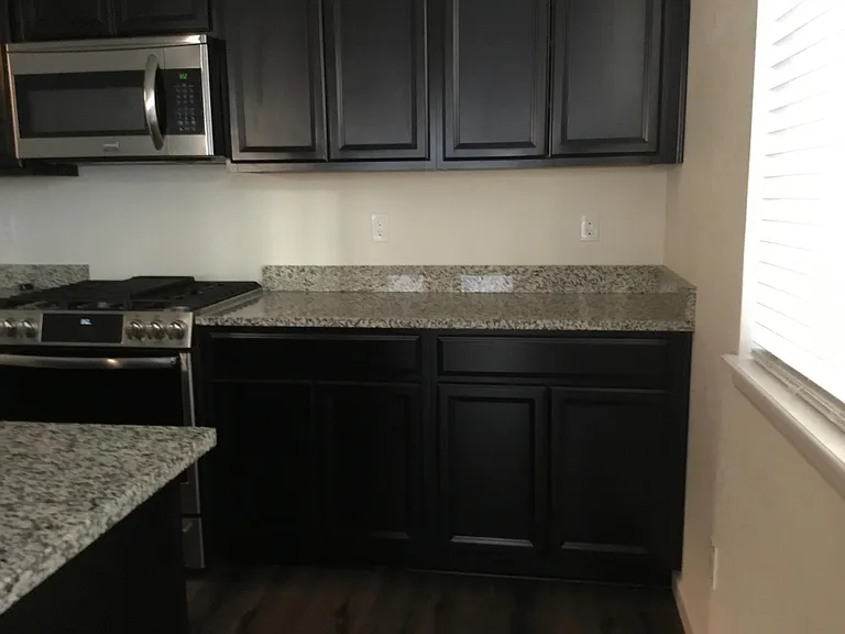 Dark upgraded cabinetry