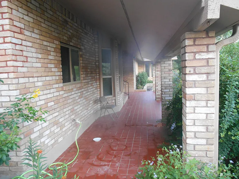 Private covered porch