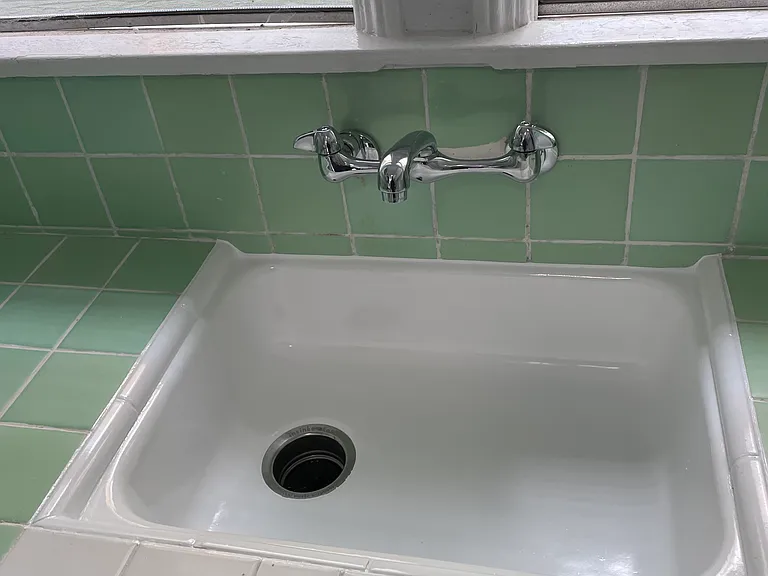 Restored tile and period correct sink