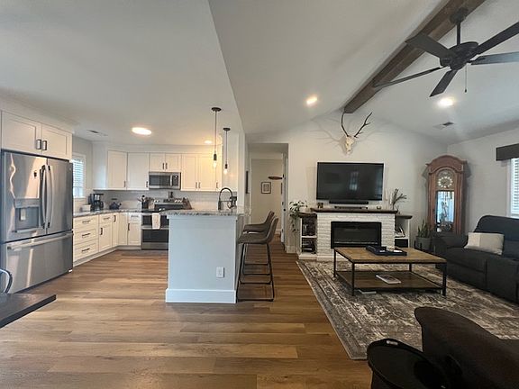 Open-Concept Living, Dining, Kitchen,