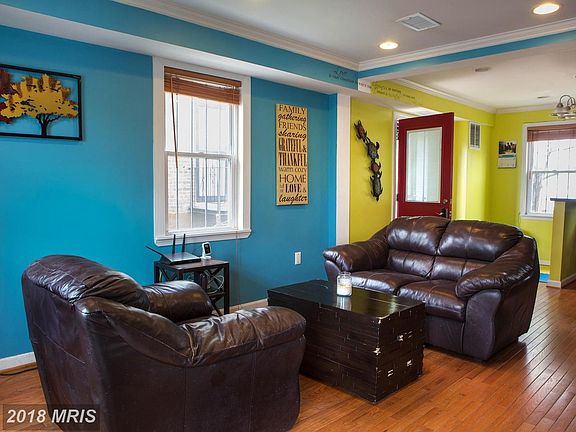 Open living / dining room for flexible use.