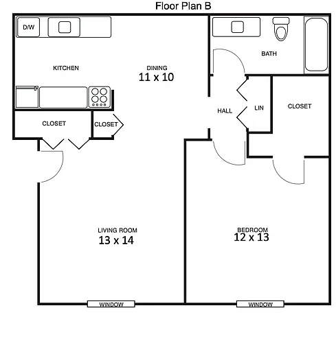 Floor plan Dining Room - Floorplan B