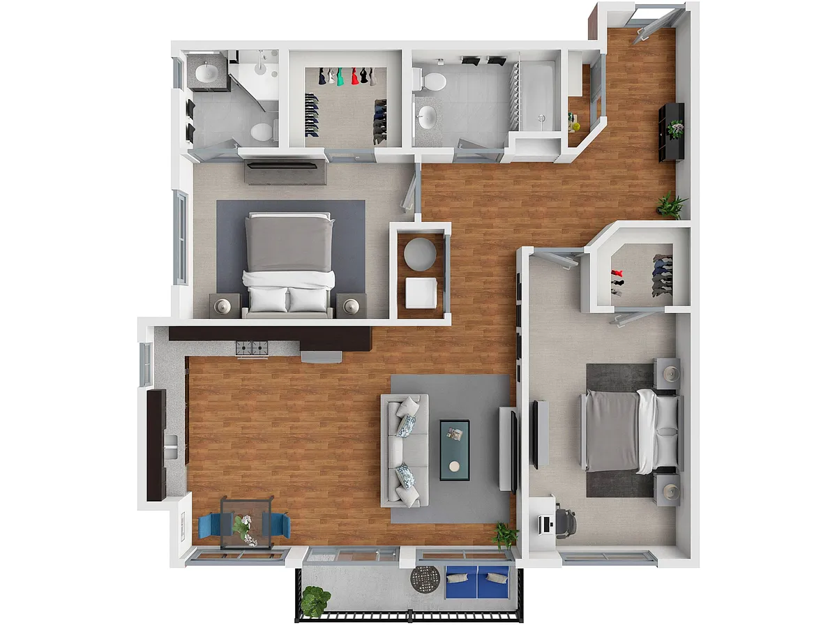 Floor plan 2x2b