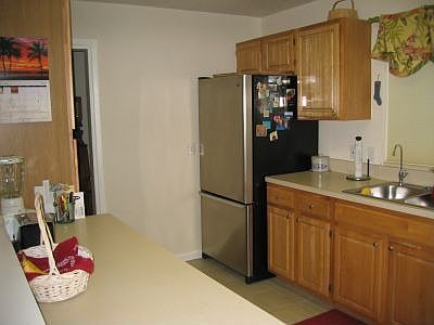 Kitchen with Stainless Steel Tefrigerator