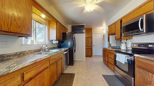 Kitchen towards laundry room
