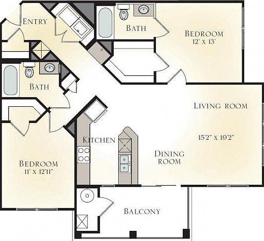 Exact floorplan of the available unit.