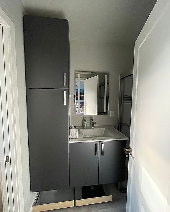 Lighted Bathroom wall unit