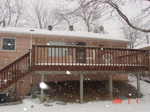 Back of home deck