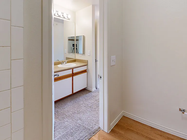 Modern Bathroom with Sleek Finishes at Willowbend Apartments in San Antonio, TX