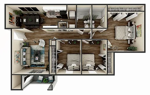 Floor plan 3B2B