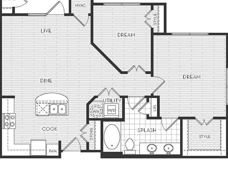Dalian 151 - B1 - 1 Beds - 1 Baths - 902 Sq. ft.